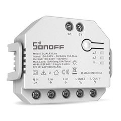 SONOFF smart διακόπτης DUALR3 Lite, 2-Gang, Wi-Fi 15A λευκός για απομακρυσμένο έλεγχο φωτισμού & φωνητικός έλεγχος