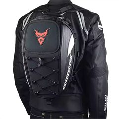 MotoCentric MC-0102 Tank Bag Μοτοσυκλέτας με Tanklock Μαύρο / Κόκκινο 37lt