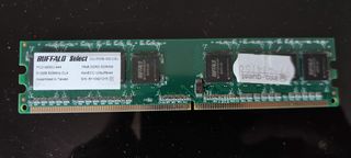 BUFFALO 512MB DDR2-533 D2U533B-S512/BJ UDIMM PC2-4200 NON-ECC