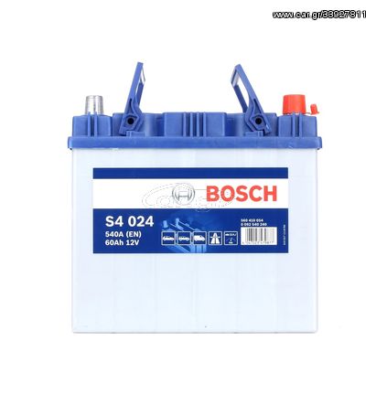 BOSCH 0092S40240 ΜΠΑΤΑΡΙΑ S4 BLUE LINE (60Ah/540A) ΔΕΞ. 232x173x225