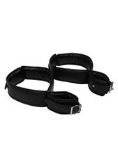 Ouch Hand and Thigh Cuffs Set - Black-thumb-2