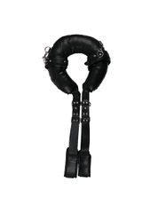 Ouch Padded Thigh Sling with Hand Cuffs - Black-thumb-3
