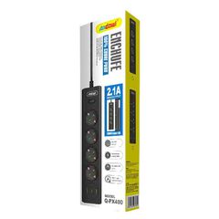 ANDOWL PX400 4-WAY Power Strip, Switch, Surge Protection, 1.5 m 16A 2 x USB 2.1A - ANDOWL