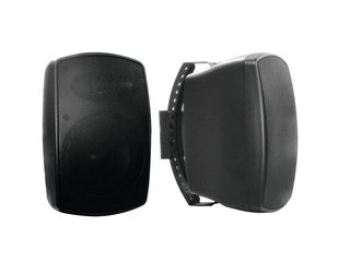 OMNITRONIC OD-4T weatherproof IP65 wall speakers 4" 16W 100V black (pair) - OMNITRONIC