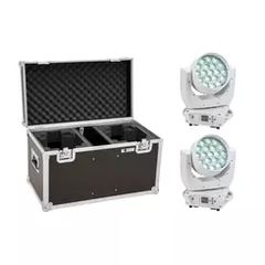 EUROLITE Set 2x LED TMH-X4 Moving-Head Wash Zoom wh + Case - Eurolite