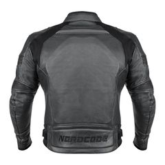 Nordcode Racer Leather Jacket Black-thumb-2