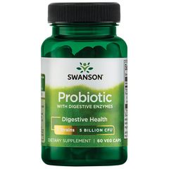 SWANSON PROBIOTIC WITH DIGESTIVE ENZYMES 60CAPS