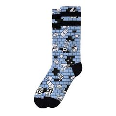 Κάλτσες American Socks The Wall signature socks | Γαλάζιες με Σχέδια