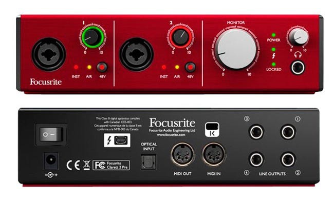 FOCUSRITE CLARETT 2 PRE Thunderbolt Audio Interface - FOCUSRITE