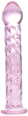 Dildo Glass Lovely Stripes Pink 17.5 Cm Mokko Toys
