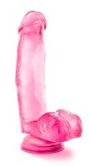 Dildo Sweet'n Hard, PVC, Roz, 17.7 cm