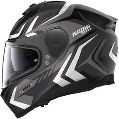 ΚΡΑΝΟΣ NOLAN N80-8 RUMBLE N-COM FLAT BLACK (SILVER - WHITE) 58-thumb-1