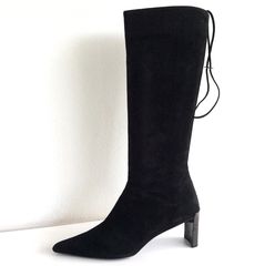 DKNY Μπότες Δερμάτινες Suede με Τακούνι Στρουθοκαμήλου - Εύκαμπτες φοριούνται με 2 τρόπους - Size 39 / US8  