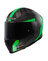 LS2 FF811 Vector II Carbon Grid Matt Fluo Green