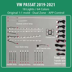 MEGASOUND - DIQ AMBIENT VW PASSAT III (Digital iQ Ambient Light VW Passat mod.2019-2021, 18 Lights)