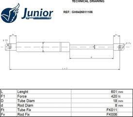 Αμορτισέρ ΚΑΠΟ Εμπρός (600L-425N) (MARELLI) / FORD MONDEO 14-19 / 1860856 - 1 Τεμ