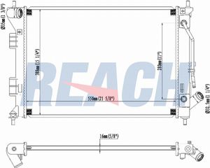 Carro Ψυγείο 1.6 Βενζίνη Αυτόματο +/- A/C (550x397x16) κατάλληλο για HYUNDAI i30 5D 2014-2017 (GD) / 25310-A6150 - 1 Τεμ
