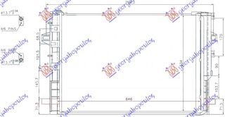 Ψυγείο A/C Βενζίνης-Πετρελαίου (61x45,8) / MERCEDES CLA (117) 16-19 / A2465000454 - 1 Τεμ