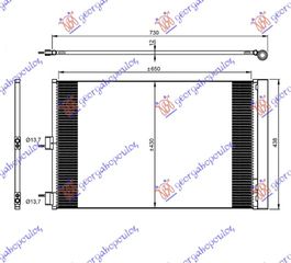 Ψυγείο A/C A 45 AMG (65x43x12) / MERCEDES A CLASS (W176) 12-15 / A0995001054 - 1 Τεμ