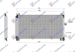 Ψυγείο A/C 2.2 HDI Πετρέλαιο (732x362) / PEUGEOT 508 11-15 / 6455HR - 1 Τεμ