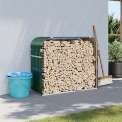 Ξυλοθήκη Πράσινη 120 x 45 x 100 εκ. από Γαλβανισμένο Ατσάλι 364543