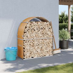 Ξυλοθήκη Ξύλινη Όψη 120 x 45 x 140 εκ. από Γαλβανισμένο Ατσάλι 364581