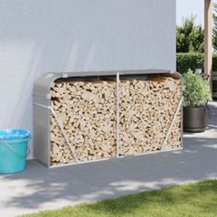 Ξυλοθήκη Αν. Γκρι 180 x 45 x 100 εκ. από Γαλβανισμένο Ατσάλι 364554