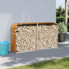 Ξυλοθήκη Ξύλινη Όψη 180x45x100 εκ. από Γαλβανισμένο Ατσάλι 364584