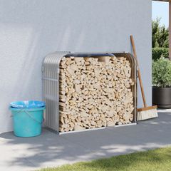Ξυλοθήκη Αν. Γκρι 120x45x100 εκ. από Γαλβανισμένο Ατσάλι 364553