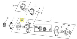 Ρουλεμάν Στροφάλου 6207 Honda SH.125 T6207C3