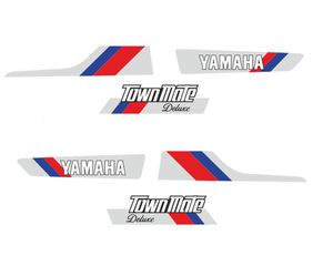 Αυτοκόλλητα Yamaha Town Mate T50-T80cc Ασημί Σετ 