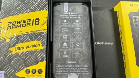 Ulefone Armor Power Armor 18T Ultra Thermal Camera  Θερμική κάμερα IP68/69 Rugged Ανθεκτικό κινητό μαζί με γνήσια θήκη και στήριγμα πολλαπλών χρήσεων 