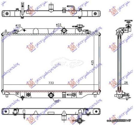 ΨΥΓΕΙΟ 2,2 ΠΕΤΡΕΛΑΙΟ (72,8x42,5x27) Μ/Α για MAZDA CX5 11-17