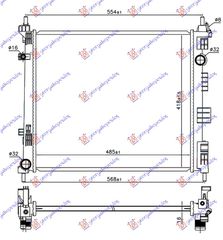 ΨΥΓΕΙΟ ΝΕΡΟΥ 1.5 dCi ΠΕΤΡΕΛΑΙΟ -13 (485x418x16) (KOYO) για NISSAN NV 200/EVALIA 09-