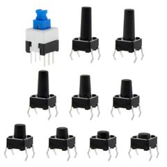 ARTSOUND 17465 Micro Push Button 6x6mm Switch Assortment 180pcs - ArtSound and Lights