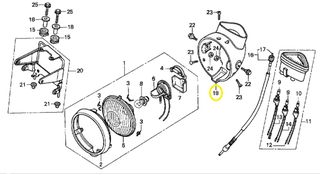 Καβούκι Φαναριού Μαύρο Honda ST.50 Dax 61301051621ZH