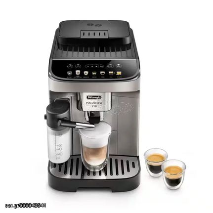 De'Longhi Magnifica Evo ECAM290.81.TB Πλήρως Αυτόματη Μηχανή Espresso 1450W Πίεσης 15bar για Cappuccino με Μύλο Άλεσης Ασημί