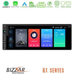 Bizzar 1Din 8T Series 8Core Android13 4+64GB Navigation Multimedia 6.9"