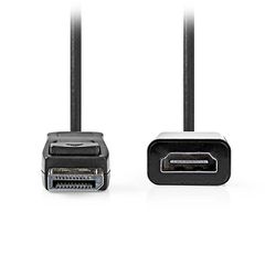 Καλώδιο NEDIS DisplayPort αρσ. - HDMI θηλ. 0.20m σε μαύρο χρώμα