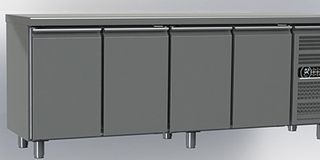 Ψυγείο Πάγκος Συντήρηση Χωρίς Μηχανή με 4 Πόρτες Διαστάσεις:204,5 x 60 x 86,5 