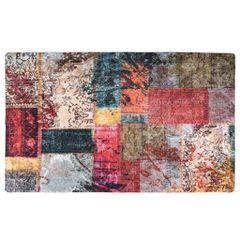 vidaXL Χαλί Πλενόμενο Αντιολισθητικό Patchwork Πολύχρωμο 120 x 170 εκ.