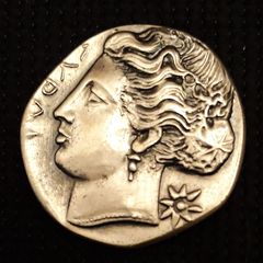 ΑΡΕΘΟΥΣΑ - αντίγραφο αρχαίου ελλην. νομίσματος 24gr 925 SILVER