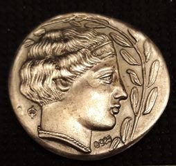 ΤΕΡΙΝΑΙΟ - αντίγραφο αρχαίου ελλην. νομίσματος 23,9gr 925 SILVER