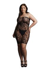 LE DÉSIR Star Rhinestone Dress - Plus Size Black