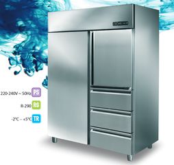 Ψυγείο Θάλαμος Συντήρηση με  Πόρτες και συρτάρια  Διαστάσεις: 142 x 80 x 203,5     