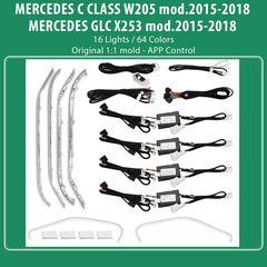 MEGASOUND - DIQ AMBIENT 8161 CIC BENZ C CLASS (W205) - GLC (X253) mod.2015-2018 (Digital iQ Ambient Light for Mercedes C & GLC, 16 Lights)