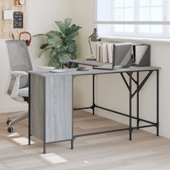 Γραφείο Γκρι Sonoma 141x141x75 εκ. από Επεξεργασμένο Ξύλο 837600