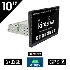 KIROSIWA Android οθόνη αυτοκινήτου αφής 10" ιντσών 2GB 1-DIN GPS Bluetooth WI-FI USB (Youtube Hotspot Mirrorlink 1DIN 10" ίντσες MP3 MP5 ηχοσύστημα 1 DIN navi 2 GB ram 4x60W Ελληνικό navigation πλοηγό