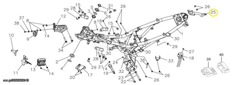 Βάση Πίσω Φτερού Sym VF.185 2020-2020 50199-VF3-000