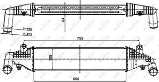 Carro Ψυγείο Intercooler 1.6-2.0 D Πετρέλαιο (600x153x65) κατάλληλο για MAZDA 3 Sedan-Hatchback 2004-2008 (BK) / Y60113550B - 1 Τεμ